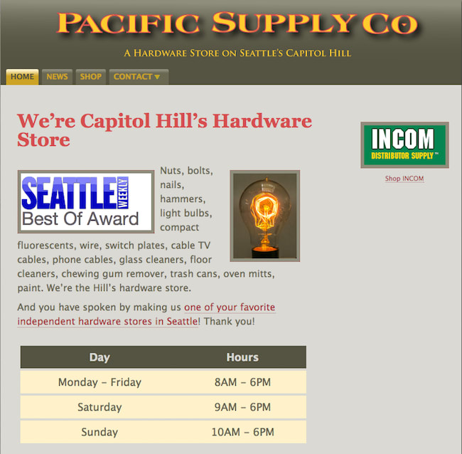 Seattle Hardware Store