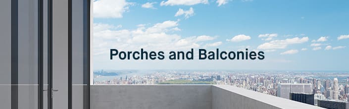 porches and balconies