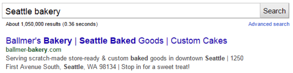 Seattle Bakery Google